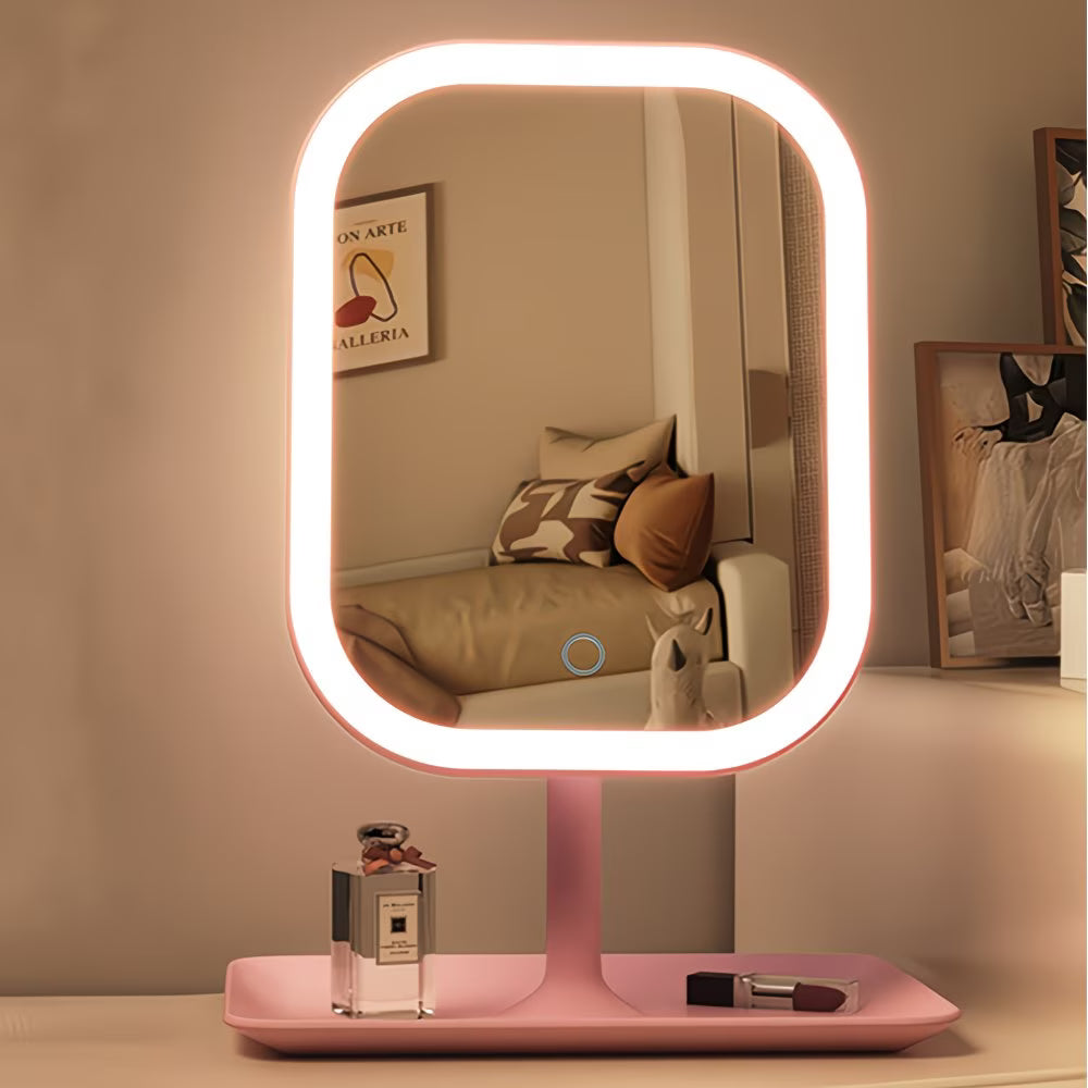 LumiGlow Travel Makeup Mirror (3 Light Modes)
