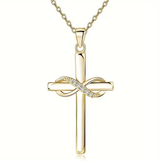 Blessed & Bold – Creative Elegant Figure 8 Cross Pendant Necklace ✨✝️